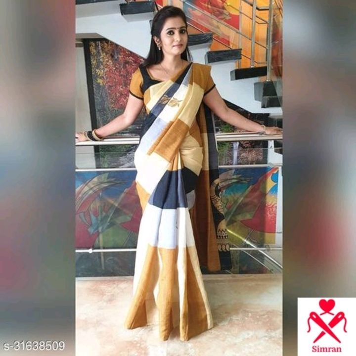 Saree Banarasi silk with semi-stitched blouse uploaded by business on 6/10/2021