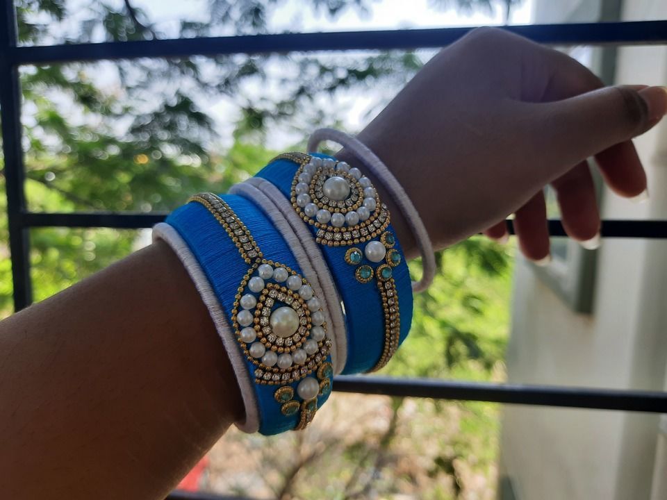 Silk thread bangles uploaded by business on 6/10/2021