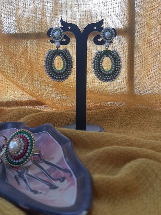 Silk thread earring uploaded by Jewelry craft on 6/10/2021