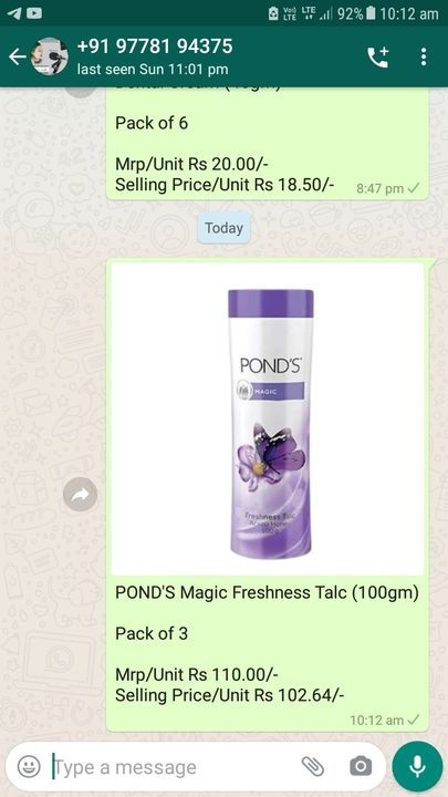 Ponds magic freshness talc uploaded by business on 6/10/2021