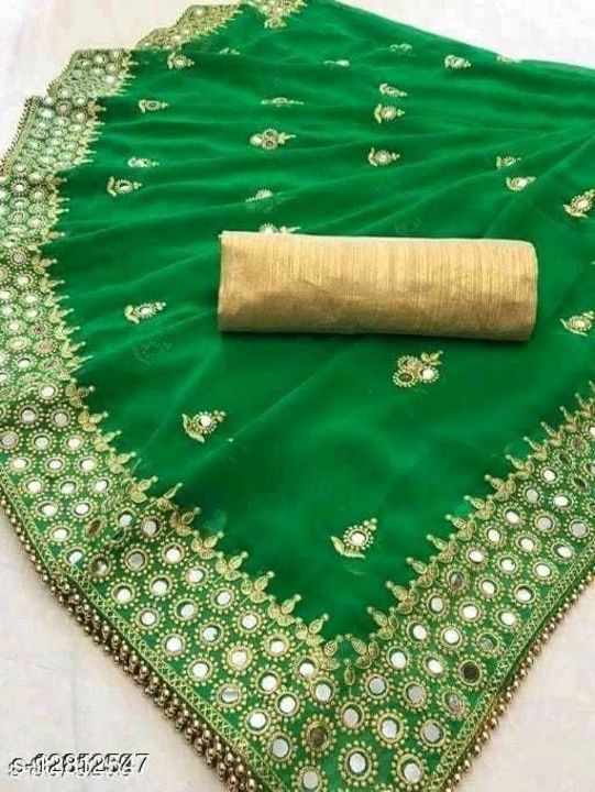 NFL heavy saree embroidry work and best quality uploaded by business on 6/10/2021