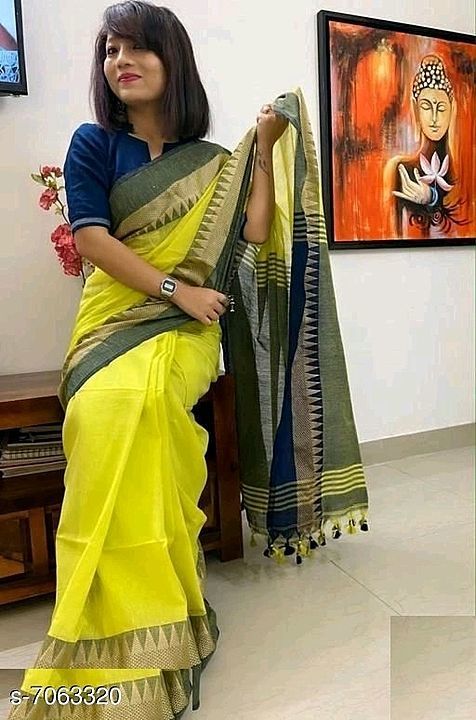 Khadi cotton saree uploaded by business on 8/12/2020