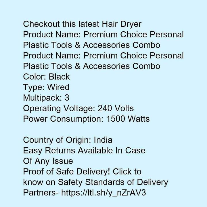 Premium Choice Personal Plastic Tools & Accessories Combo Vol 2
 uploaded by Ramya  on 6/10/2021
