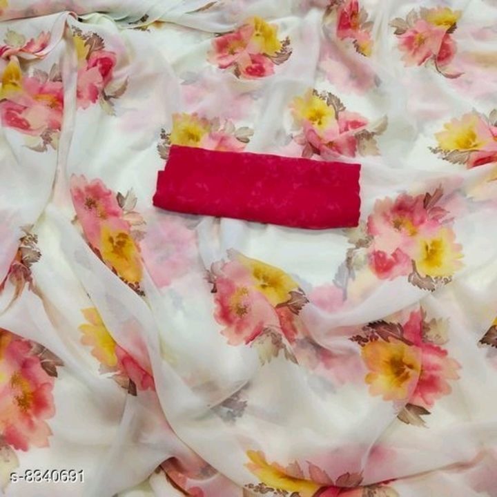 Floral saree uploaded by business on 6/10/2021