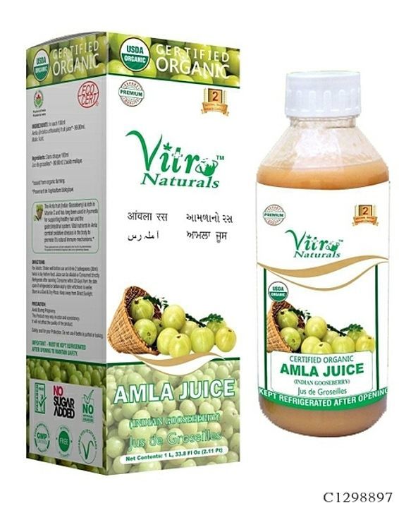 Vitro Naturals Certified Organic Amla Juice ( 1 Ltr) uploaded by Online Meri Dukaan - Website  on 8/12/2020