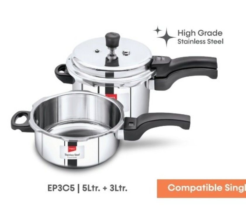 Stainless Steel Pressure Cooker EP3C5 uploaded by Kitchen Emporio on 6/10/2021