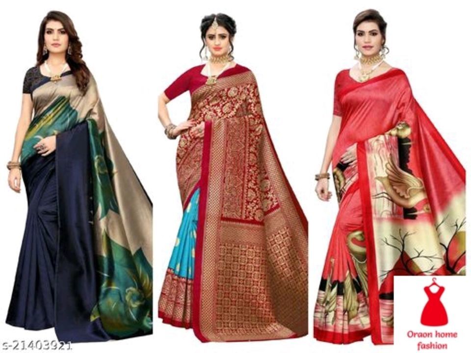 Kushboo Mysore Silk Sarees Combo uploaded by business on 6/10/2021