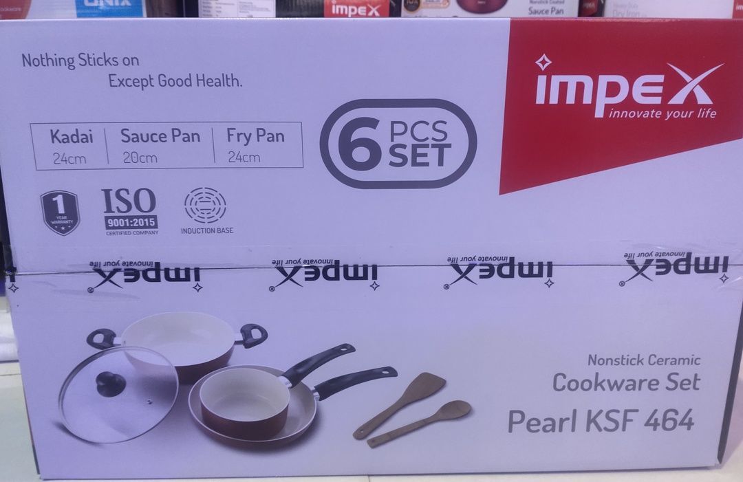 Nonstick Ceramic Cookware set  Pearl KSF 464 uploaded by Kitchen Emporio on 6/10/2021