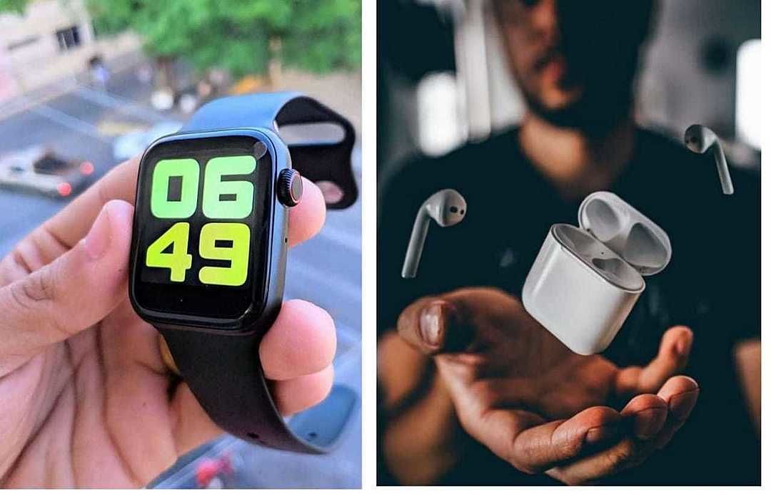 Combo offer 

Airpods 2 
Iwatch series 5 lite edition 

Combo at 1950 +$  uploaded by Bhadra shrre t shirt hub on 8/12/2020