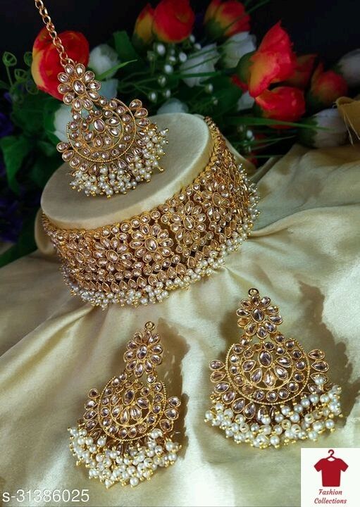 Kundan beautiful necklace uploaded by business on 6/10/2021