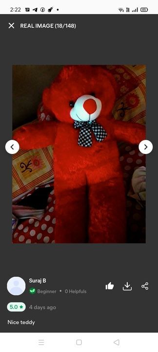 Product image with price: Rs. 550, ID: teddy-bear-9e28e3e7