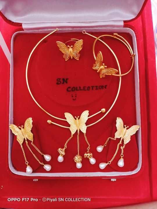Gold plated Jewellery Full Set  uploaded by business on 6/10/2021