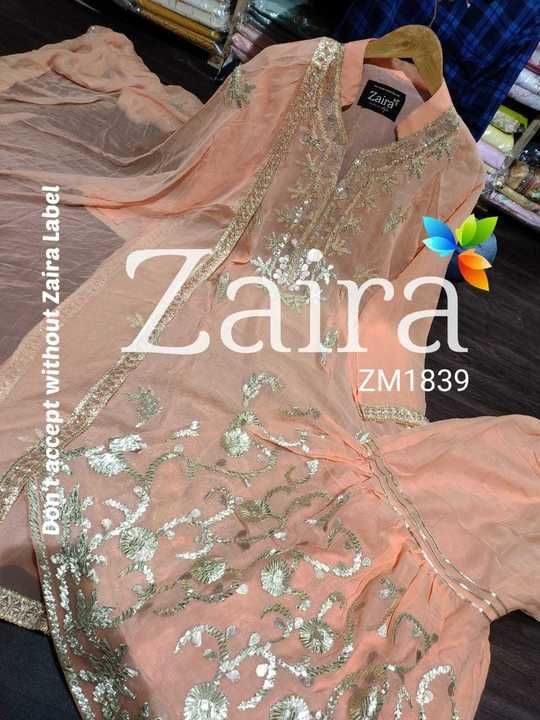 Post image NEW COLOURS ADDED🥝

RESTOCKED💕👌🏻 
On demand 

ZM1839 

*ZAIRA presents u the most trendy suits of the season in beautiful shades* 

🌹Shirt pure viscos semistitched without inner size upto 50 length 46 with beautiful gota work 
🌹Garara ready to wear pure viscos with inner n heavy gota work waist 50 length 39 
🌹Pure Chiffon dupatta with gota work 

Enhance your beauty n delicacy with Zaira dresses 

*2600 free shipping*