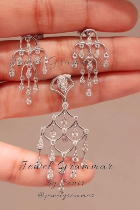 Designer diamond pendant set uploaded by business on 6/11/2021