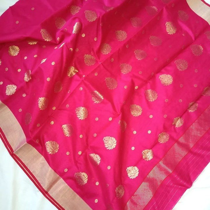 Pure chanderi saree uploaded by business on 6/11/2021