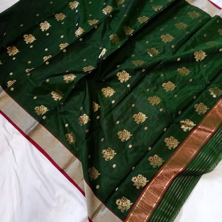 Chanderi silk saree uploaded by business on 6/11/2021