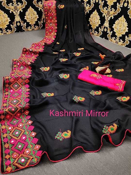 Kashmiri MIRROR
SAREE FABRIC : SOFT MOSS CHIFFON CLOTH uploaded by Vocal for Local on 8/12/2020