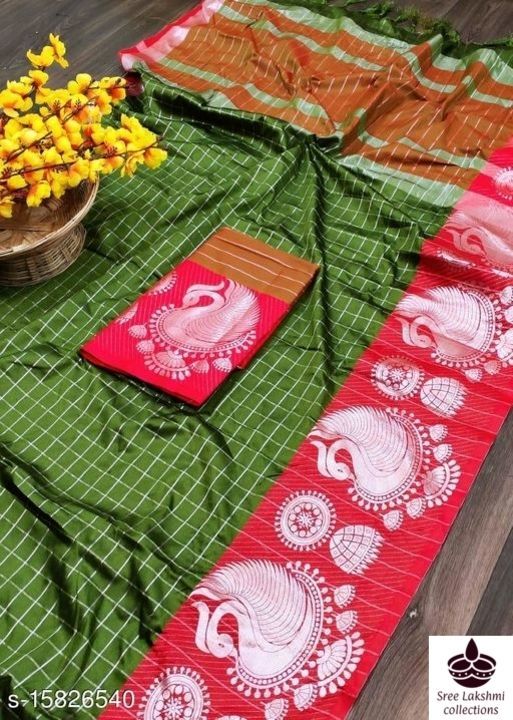 Trendy Voguish Sarees

Saree Fabric: Cotton Silk
Blouse: Running Blouse
Blouse Fabric: Cotton Silk
M uploaded by Sri Lakshmi Sarees  on 6/11/2021