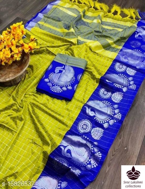 Trendy Voguish Sarees

Saree Fabric: Cotton Silk
Blouse: Running Blouse
Blouse Fabric: Cotton Silk
M uploaded by Sri Lakshmi Sarees  on 6/11/2021