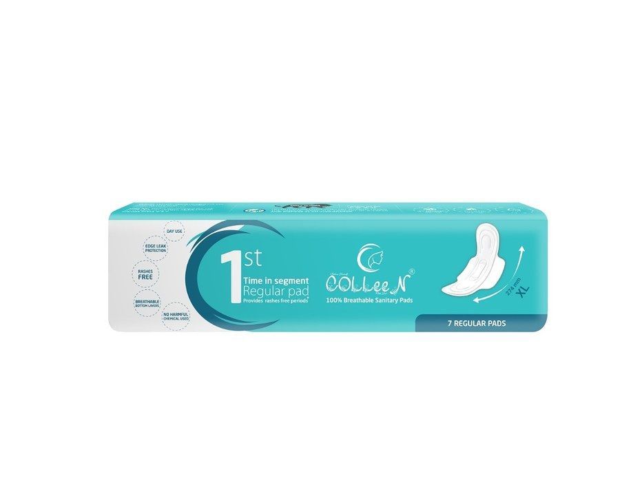 Colleen regular sanitary pad 274mm XL 7 pad pack uploaded by Colleen premium napkins ( REETTA HYGIENE PVT LTD) on 6/11/2021