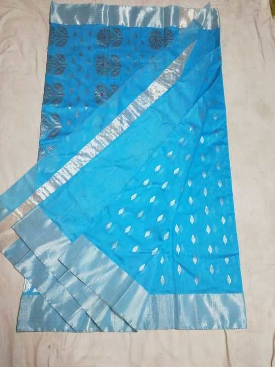 Chanderi silk saree uploaded by business on 6/11/2021
