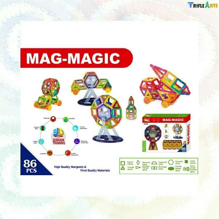 Mag-Magic Magnetic Tiles 86 pcs uploaded by business on 6/11/2021