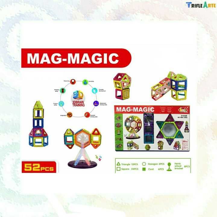 Mag-Magic Magnetic Tiles 52 pcs uploaded by business on 6/11/2021