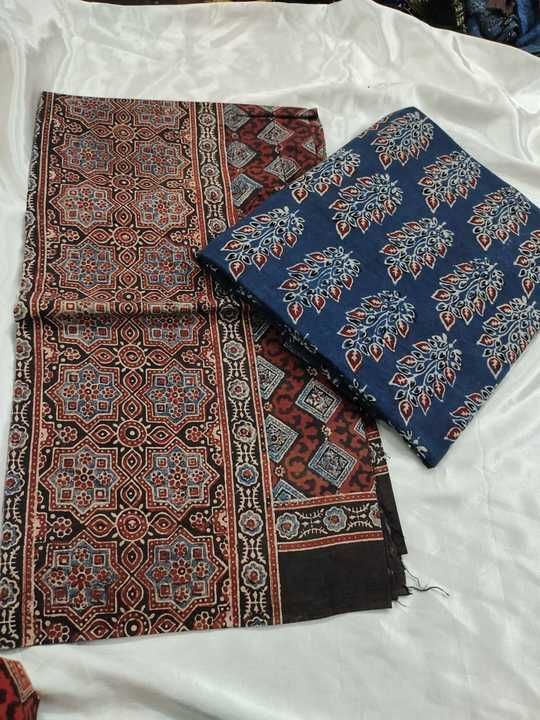 Cotton ajrakh top 2.5 mtr with 
Cotton dupata...
 uploaded by Ajrakh Crafts on 6/11/2021