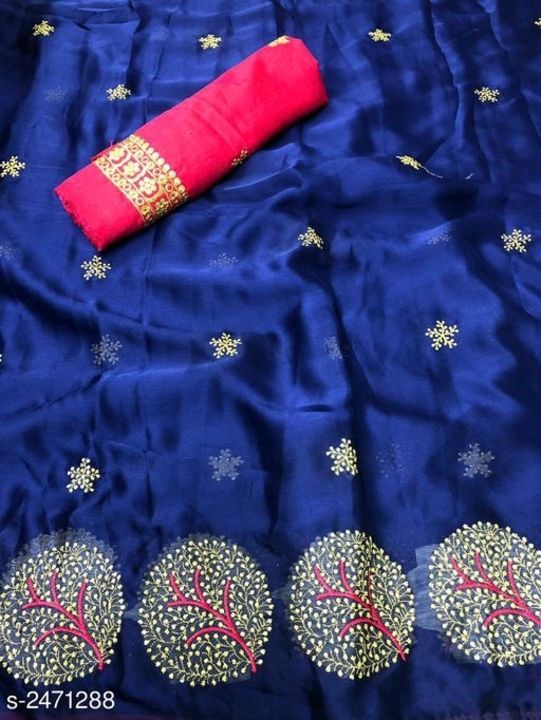 Attractive Moss women shiffon saree  uploaded by Rekha fashion on 6/12/2021