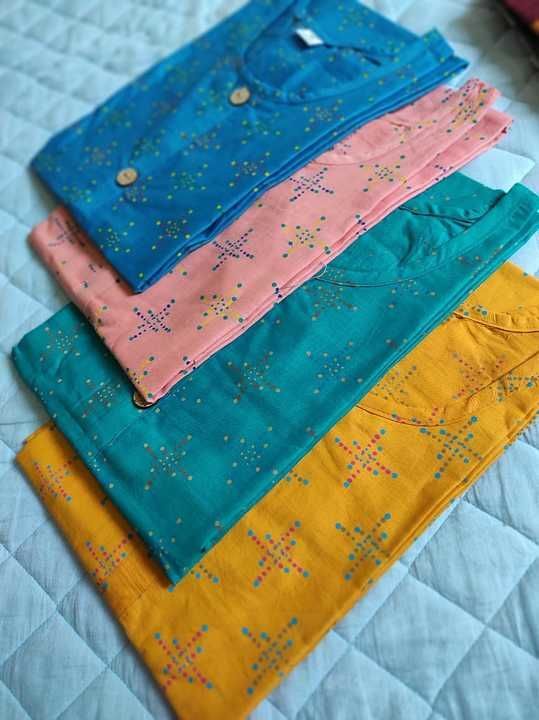 Cotton kurthis uploaded by Vasudhaika handloom dresses&sarees on 6/12/2021