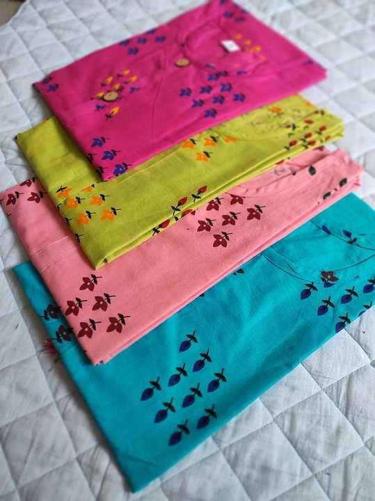 Cotton kurthis uploaded by Vasudhaika handloom dresses&sarees on 6/12/2021