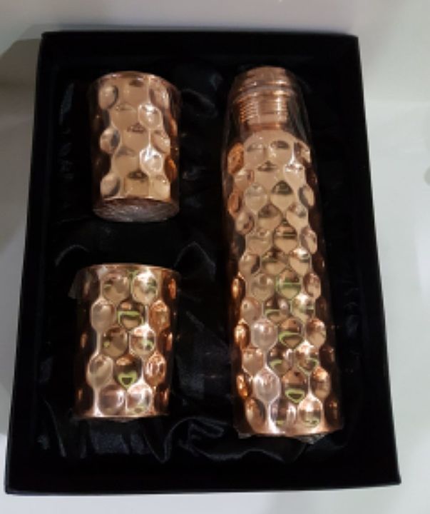 COPPER BOTTLE GLASS SET uploaded by ANTIQUE CREATIONS on 8/13/2020