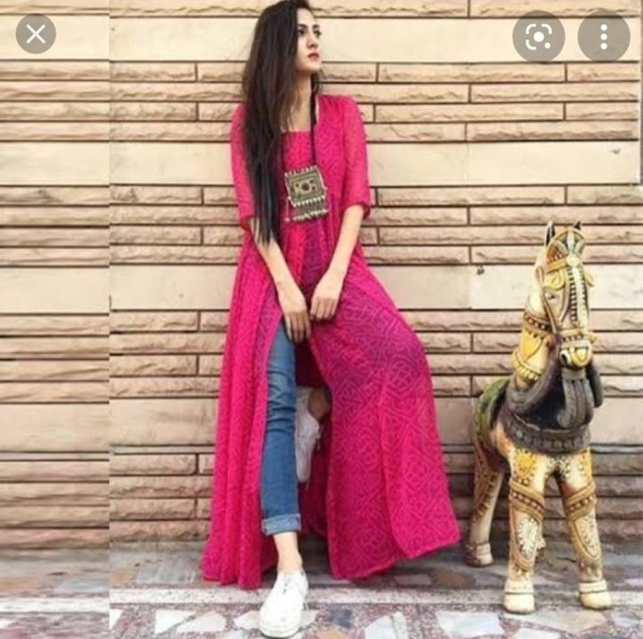 Post image I want 1 Pieces of Pink color front cut kurti.
Below is the sample image of what I want.