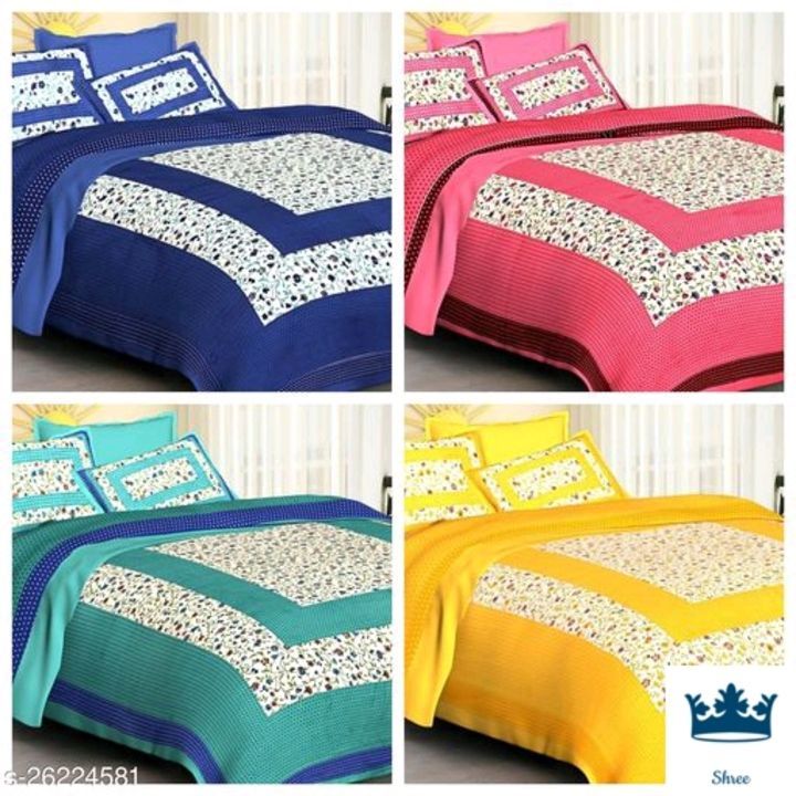 Combo offer double Bedsheets 4 &,8 pillow cover uploaded by business on 6/12/2021