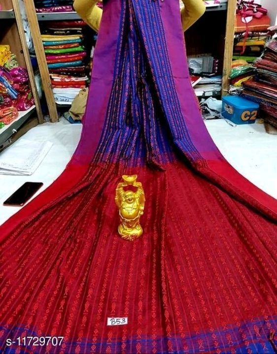 Khadi cotton saree uploaded by business on 6/13/2021
