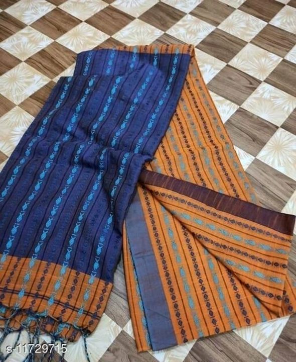 Khadi cotton saree uploaded by business on 6/13/2021
