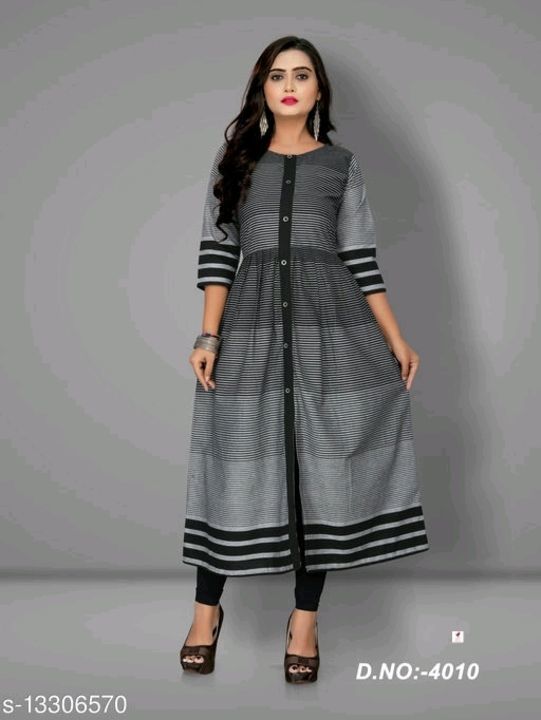 Women cotton flared kurti uploaded by Indian fashion on 6/13/2021