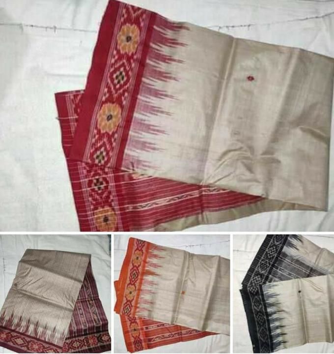 Khandua silk design Original pure fine tassar silk saree. uploaded by P K TASSAR HANDLOOM PRODUCER GROUP. on 6/13/2021