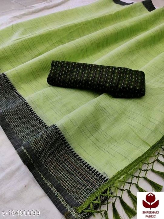 Beautiful Gadhwal cotton Saree with boluse uploaded by business on 6/13/2021