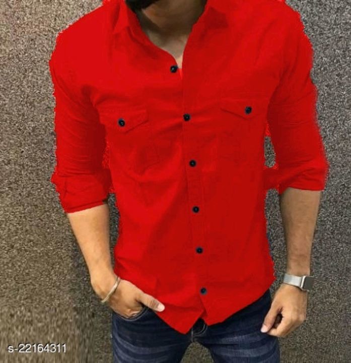 Post image Catalog Name:*Trendy Ravishing Men Shirts*
Fabric: Cotton
Sleeve Length: Long Sleeves
Pattern: Solid
Multipack: 1
Sizes:
M (Chest Size: 38 in, Length Size: 28 in) 
L (Chest Size: 40 in, Length Size: 29 in) 
XL (Chest Size: 42 in, Length Size: 30 in) 

Easy Returns Available In Case Of Any Issue
*Proof of Safe Delivery! Click to know on Safety Standards of Delivery Partners- https://ltl.sh/y_nZrAV3