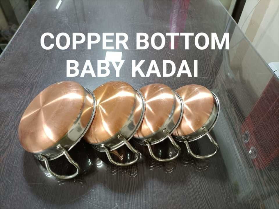 Set of 4 copper kadhai  uploaded by SAVITHA METAL on 6/13/2021