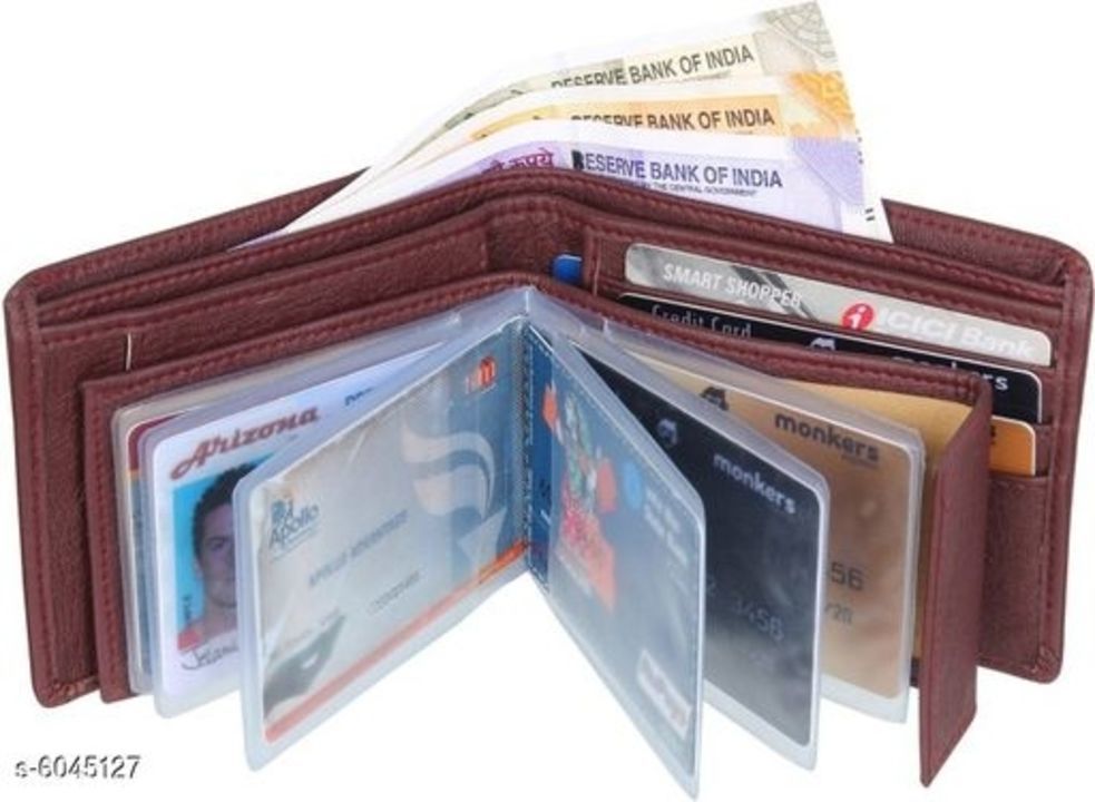 Post image Catalog Name:*FancyLatest Men Wallets*
Material: Leather
Pattern: Textured,Solid
Multipack: 1
Sizes: Free Size (Length Size: 11 cm, Width Size: 5 cm) 

Easy Returns Available In Case Of Any Issue
*Proof of Safe Delivery! Click to know on Safety Standards of Delivery Partners- https://ltl.sh/y_nZrAV3