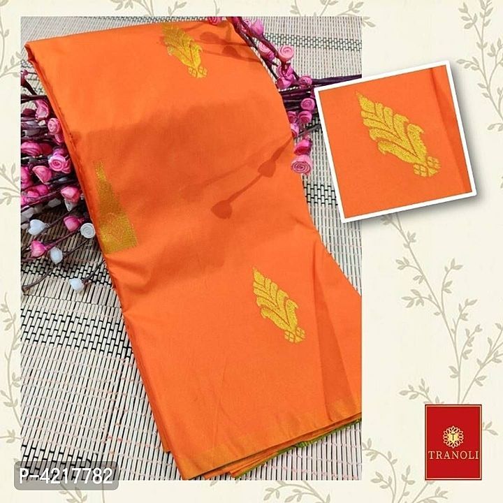 Post image Tranoli Arani Pattu All Over Hand Butta Work Saree with Contrast Pallu

Fabric: Art Silk
Type: Saree with Blouse piece
Style: Woven Design
Design Type: Arani Pattu Silk
Saree Length: 5.5 (in metres)
Blouse Length: 0.8 (in metres)
Returns:  Within 7 days of delivery. No questions asked