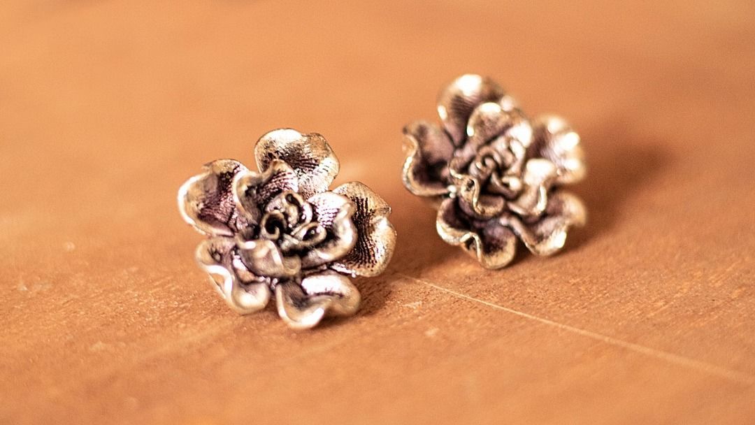 Flower silver earrings uploaded by Sipra's creations on 5/26/2020