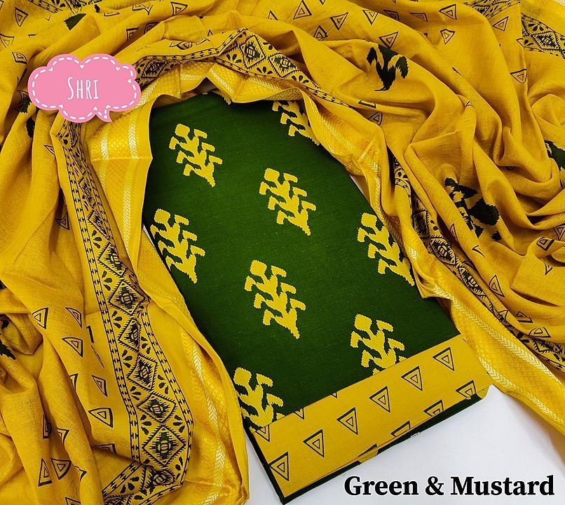 Shri - Beautiful Pure Cotton Designer Ikkat Printed Dress Materials uploaded by Shri CreAation on 8/13/2020