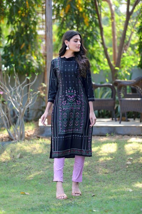Women printed polycrepe Kurtis uploaded by business on 6/14/2021