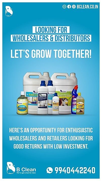 Looking for Distributor
Great Return, Low Investment 
Contact us for more details
 uploaded by B clean on 8/13/2020