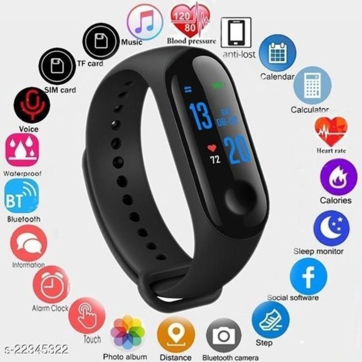 Post image Checkout this latest Smart Watches
Product Name: *M3S-01 Smart Fitness Band with Silicon Band Fitures with Notificatios Alert, Steps Count, Calories Count and Heart Rate Monitor*
Product Name: M3S-01 Smart Fitness Band with Silicon Band Fitures with Notificatios Alert, Steps Count, Calories Count and Heart Rate Monitor
Brand Name: Others
Color: Black
Compatibility: All Smart Phones
Connectivity: Bluetooth
Multipack: 1
Activity Tracker: Yes
App Download: Yes
Browser: No
GPS: No
Heart Rate Monitor: Yes
Music: No
Sleep Monitor: Yes
Water Resistant: Yes

Country of Origin: China
Easy Returns Available In Case Of Any Issue
*Proof of Safe Delivery! Click to know on Safety Standards of Delivery Partners- https://ltl.sh/y_nZrAV3