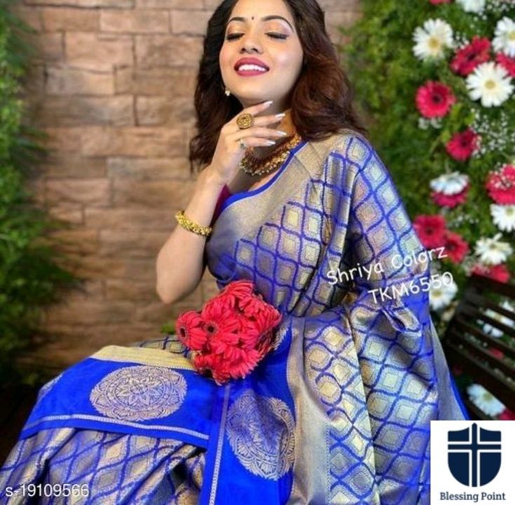 Post image Catalog Name:*Adrika Fashionable Sarees*
Saree Fabric: Kanjeevaram Silk
Blouse: Running Blouse
Blouse Fabric: Jacquard
Pattern: Woven Design
Blouse Pattern: Jacquard
Multipack: Single
Sizes: 
Free Size (Saree Length Size: 5.5 m, Blouse Length Size: 0.8 m) 

Dispatch: 2-3 Days
Easy Returns Available In Case Of Any Issue
*Proof of Safe Delivery! Click to know on Safety Standards of Delivery Partners- https://wa.me/918962686638/text=hello