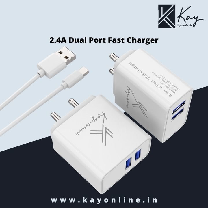 Dual port 2.4A fast wall charger  uploaded by business on 6/14/2021